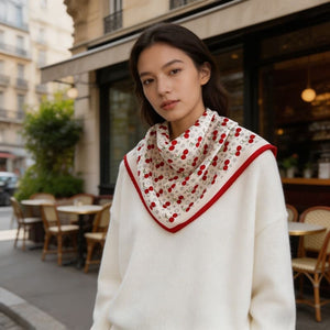 MaraSilk Pure Mulberry Silk-Wool Scarf - Diamond MS906