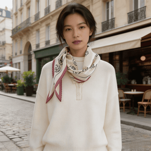 MaraSilk Pure Mulberry Silk-Wool Scarf - Diamond MS915