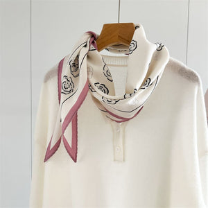 MaraSilk Pure Mulberry Silk-Wool Scarf - Diamond MS915
