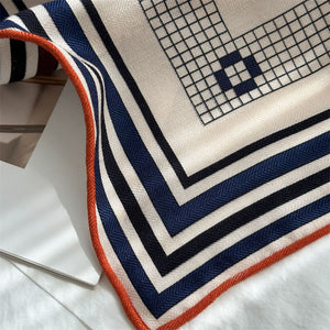 MaraSilk Pure Mulberry Silk-Wool Scarf - Square MS907