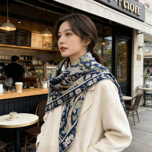 MaraSilk Pure Mulberry Silk-Wool Scarf - Square MS908