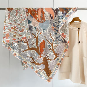MaraSilk Pure Mulberry Silk-Wool Scarf - Square MS908