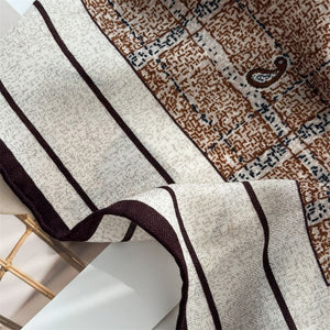 MaraSilk Pure Mulberry Silk-Wool Scarf - Square MS910