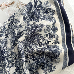 MaraSilk Pure Mulberry Silk-Wool Scarf - Square MS911
