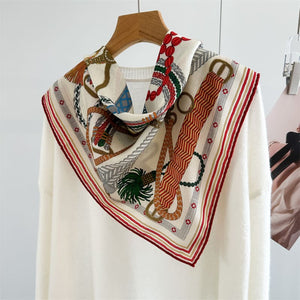 MaraSilk Pure Mulberry Silk-Wool Scarf - Square MS912