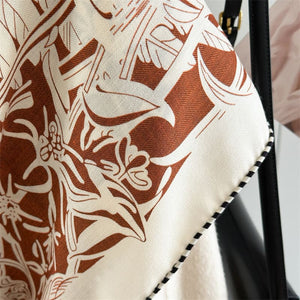 MaraSilk Pure Mulberry Silk-Wool Scarf - Square MS914