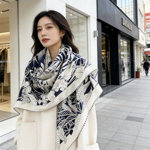 MaraSilk Pure Mulberry Silk-Wool Scarf - Square MS914