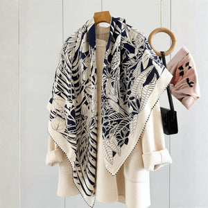 MaraSilk Pure Mulberry Silk-Wool Scarf - Square MS914
