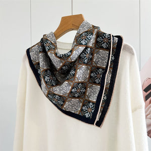 MaraSilk Pure Mulberry Silk-Wool Scarf - Square MS917
