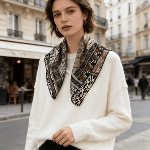 MaraSilk Pure Mulberry Silk-Wool Scarf - Square MS917