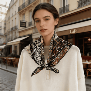 MaraSilk Pure Mulberry Silk-Wool Scarf - Square MS917