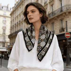 MaraSilk Pure Mulberry Silk-Wool Scarf - Square MS917