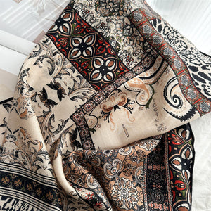MaraSilk Pure Mulberry Silk-Wool Scarf - Square MS917