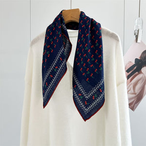 MaraSilk Pure Mulberry Silk-Wool Scarf - Square MS918