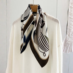 MaraSilk Pure Mulberry Silk-Wool Scarf - Square MS921
