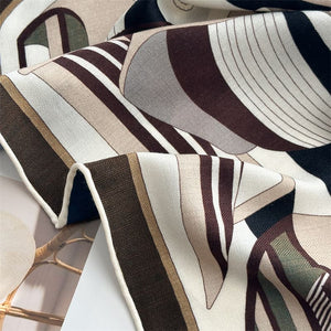 MaraSilk Pure Mulberry Silk-Wool Scarf - Square MS921