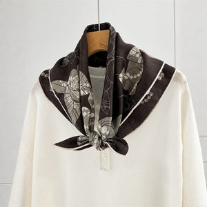 MaraSilk Pure Mulberry Silk-Wool Scarf - Square MS921