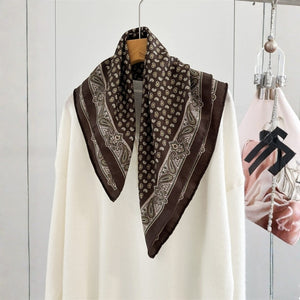 MaraSilk Pure Mulberry Silk-Wool Scarf - Square MS921