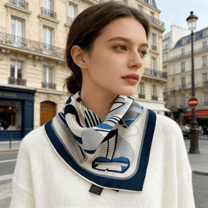 MaraSilk Pure Mulberry Silk-Wool Scarf - Square MS921