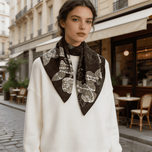 MaraSilk Pure Mulberry Silk-Wool Scarf - Square MS921