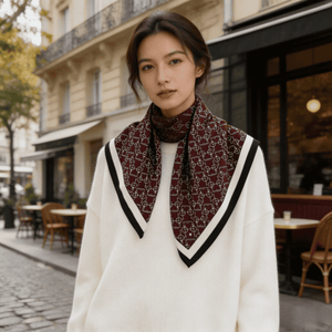 MaraSilk Pure Mulberry Silk-Wool Scarf - Square MS921