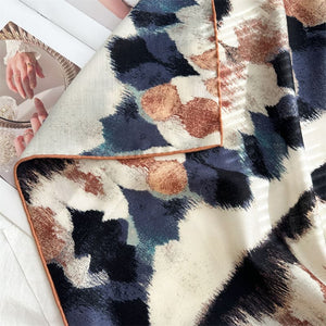 MaraSilk Pure Mulberry Silk-Wool Scarf - Square MS923