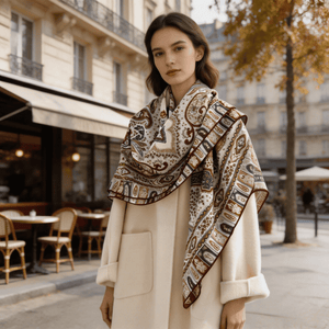 MaraSilk Pure Mulberry Silk-Wool Scarf - Square MS924
