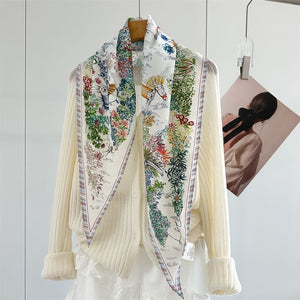 MaraSilk Pure Mulberry Silk Scarf - Diamond Crepe de Chine MS995