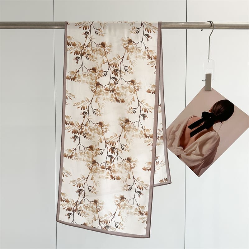 MaraSilk Pure Mulberry Silk Scarf - Oblong Crepe de Chine MS972 55" x 14" MS97201