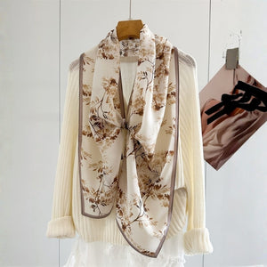 MaraSilk Pure Mulberry Silk Scarf - Oblong Crepe de Chine MS972