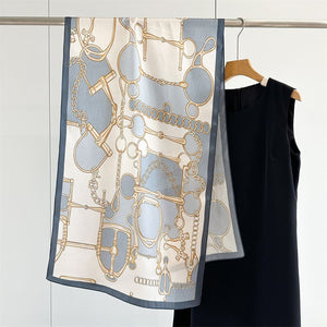 MaraSilk Pure Mulberry Silk Scarf - Oblong Crepe Satin MS1028 66" x 21" MS102801