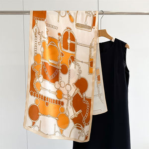 MaraSilk Pure Mulberry Silk Scarf - Oblong Crepe Satin MS1028 66" x 21" MS102802