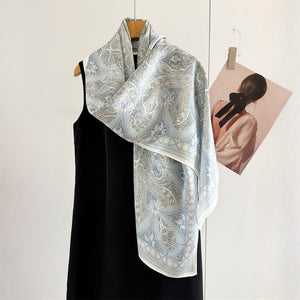MaraSilk Pure Mulberry Silk Scarf - Oblong Crepe Satin MS1029