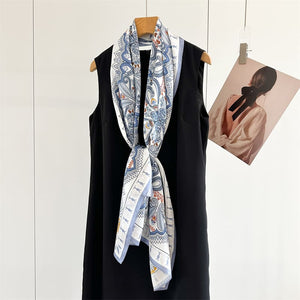 MaraSilk Pure Mulberry Silk Scarf - Oblong Crepe Satin MS1029