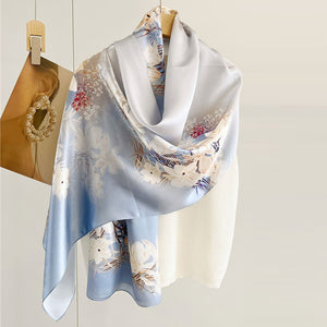 MaraSilk Pure Mulberry Silk Scarf - Oblong Crepe Satin MS602