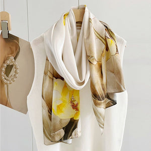 MaraSilk Pure Mulberry Silk Scarf - Oblong Crepe Satin MS602