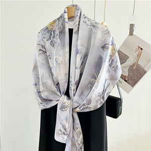 MaraSilk Pure Mulberry Silk Scarf - Oblong Crepe Satin MS602