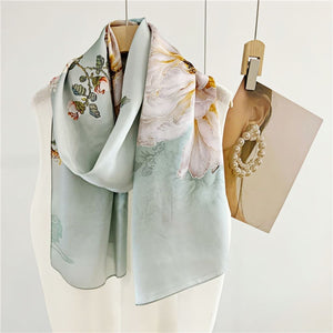 MaraSilk Pure Mulberry Silk Scarf - Oblong Crepe Satin MS602