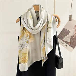 MaraSilk Pure Mulberry Silk Scarf - Oblong Crepe Satin MS602