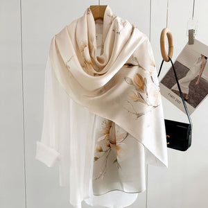 MaraSilk Pure Mulberry Silk Scarf - Oblong Crepe Satin MS602