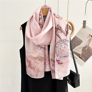 MaraSilk Pure Mulberry Silk Scarf - Oblong Crepe Satin MS602