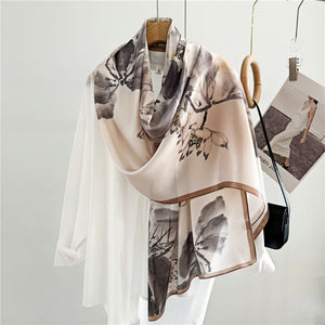 MaraSilk Pure Mulberry Silk Scarf - Oblong Crepe Satin MS602