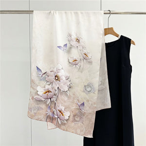 MaraSilk Pure Mulberry Silk Scarf - Oblong Crepe Satin MS602