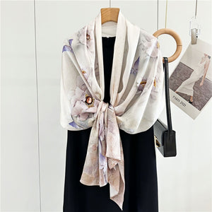 MaraSilk Pure Mulberry Silk Scarf - Oblong Crepe Satin MS602