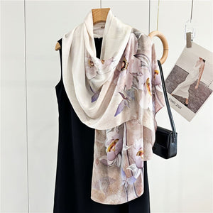MaraSilk Pure Mulberry Silk Scarf - Oblong Crepe Satin MS602
