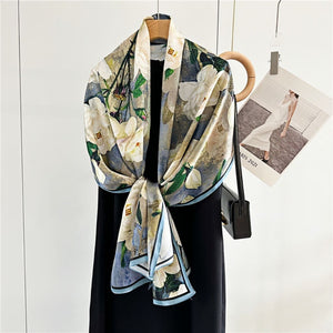 MaraSilk Pure Mulberry Silk Scarf - Oblong Crepe Satin MS602