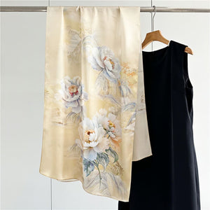 MaraSilk Pure Mulberry Silk Scarf - Oblong Crepe Satin MS603
