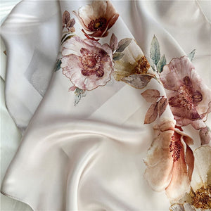 MaraSilk Pure Mulberry Silk Scarf - Oblong Crepe Satin MS603