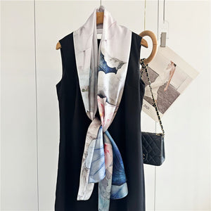 MaraSilk Pure Mulberry Silk Scarf - Oblong Crepe Satin MS603