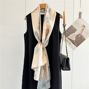 MaraSilk Pure Mulberry Silk Scarf - Oblong Crepe Satin MS603